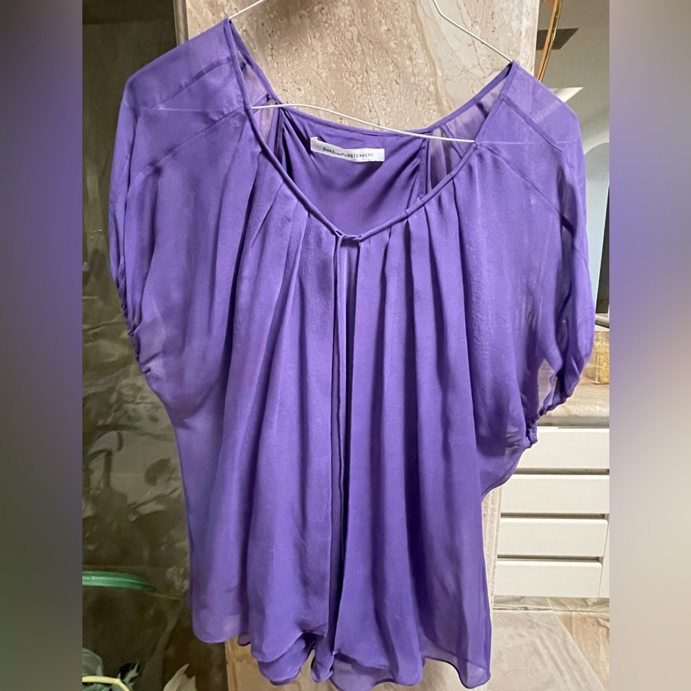 DVF flowy silk blouse